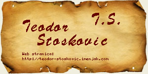 Teodor Stošković vizit kartica